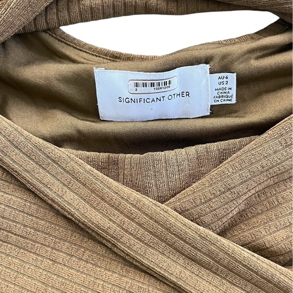 Significant Other brown Hallie halter dress size 2 - Picture 4 of 9